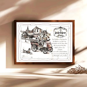 Istruttore di guida, regalo, dipinto a mano, personalizzabile, quadro professionale con poesia, regalo personale, regalo di compleanno, regalo di Natale