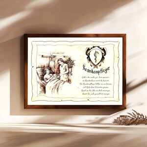 Infermiera, regalo, dipinto a mano, personalizzabile, quadro con poesia, regalo personale, regalo di compleanno, regalo di Natale