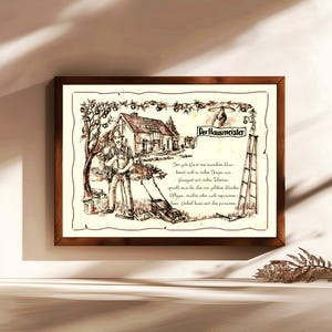 Custode, regalo, dipinto a mano, personalizzabile, descrizione del lavoro con poesia, regalo personale, regalo di compleanno, regalo di Natale