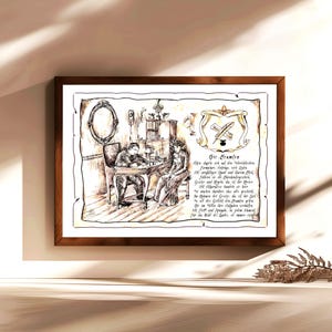 Immagine ufficiale, regalo, dipinta a mano, personalizzabile, professionale con poesia, regalo personale, regalo di compleanno, regalo di Natale