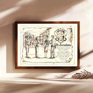 Giornalista, regalo, dipinto a mano, personalizzabile, quadro con poesia, regalo personale, regalo di compleanno, regalo di Natale
