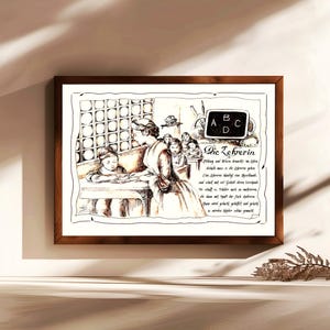 Insegnante, regalo, dipinto a mano, personalizzabile, quadro professionale con poesia, regalo personale, regalo di compleanno, regalo di Natale