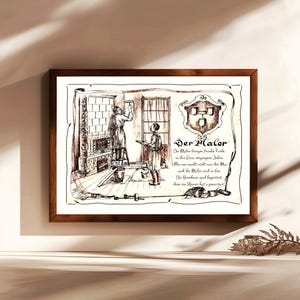 Pittore, regalo, dipinto a mano, personalizzabile, quadro professionale con poesia, regalo personale, regalo di compleanno, regalo di Natale