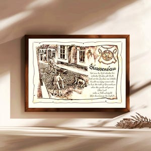 Costruzione di strade, regalo, dipinto a mano, personalizzabile, quadro professionale con poesia, regalo personale, regalo di compleanno, regalo di Natale