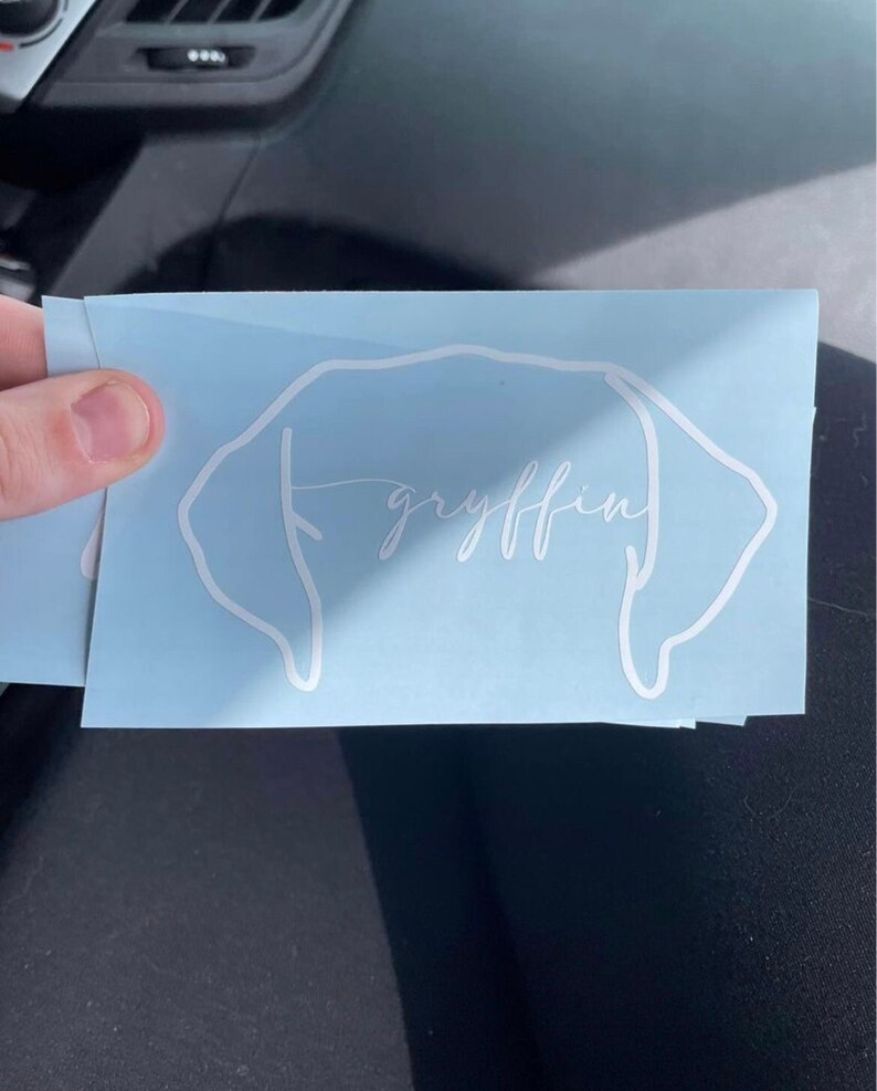 Dog Decals Customizable Dog Ear Stickers Car Decals Dog Etsy