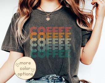 Retro Kaffe Shirt Retro Coffee Shirt Coffee Coffee Coffee T-Shirt Womens Shirt Graphic Tee Gift for Coffee Lover Coffee Drinker Shirt