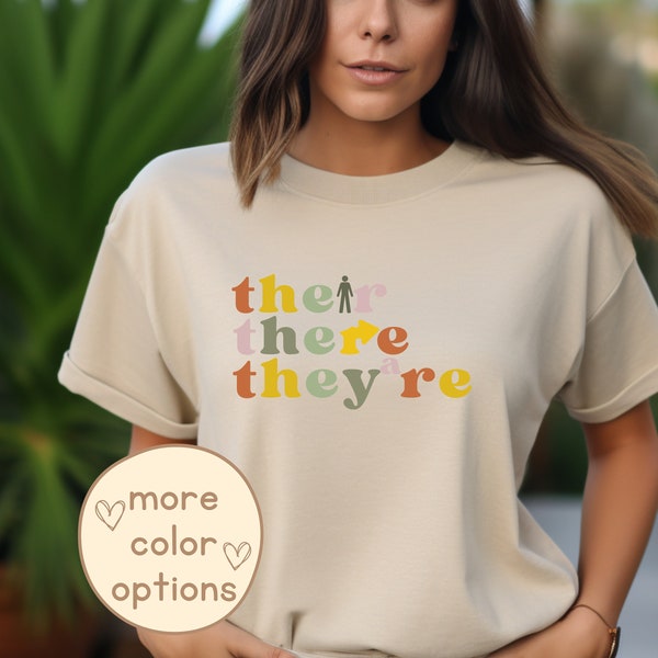 Their There They're Grammar Shirt, English Teacher Shirt, Teacher Shirts, Grammar Shirt, Mens Shirt, Graphic T Shirt