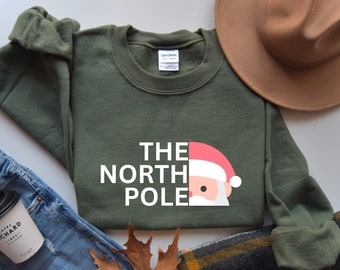 Rolig jultröja, Nordpolen jultröja Premium jultröja Rolig Lappland gåva för barn Män Kvinnor Jul Crewneck