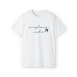 Camiseta de modo vuelo, camiseta de modo avión, camiseta de avión, camiseta de viaje, regalo de aventurero, regalo para viajero, camiseta de modo avión, camiseta de vacaciones imagen 5