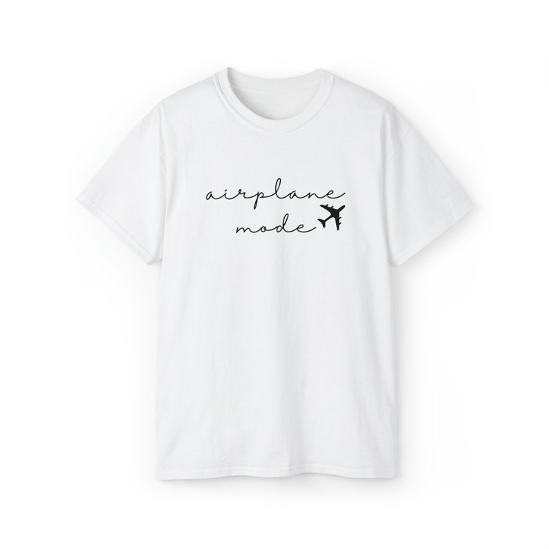 Camiseta de modo vuelo, camiseta de modo avión, camiseta de avión, camiseta de viaje, regalo de aventurero, regalo para viajero, camiseta de modo avión, camiseta de vacaciones imagen 5