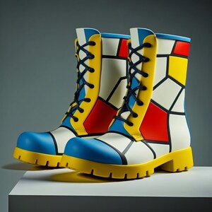 Digitaldruck-Farbstiefel sind eine stilvolle und lebendige Schuhoption, die eine Reihe von bunten Designs und Mustern bietet
