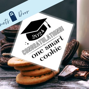 Etiquetas de regalo de graduación imprimibles para un regalo de galletas, convertir una manga de galletas en un diploma, agregar a una tarjeta de regalo, regalo de bricolaje para graduados