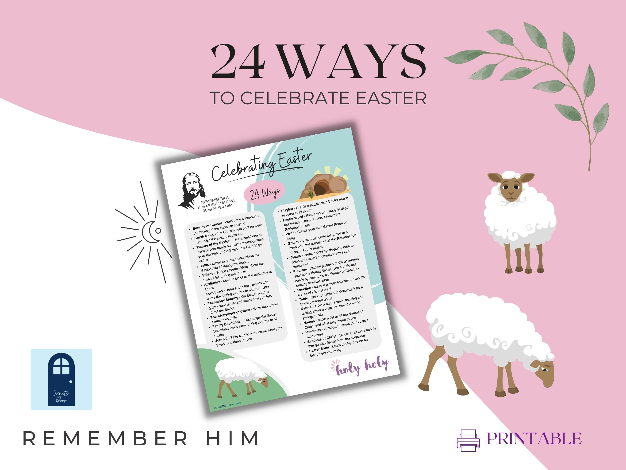 24 Ways to Celebrate Easter Printable Easter Activities to - Etsy