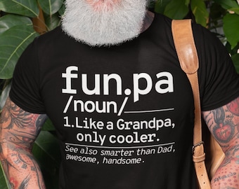 Mens Funny T-shirt Funpa Shirt Funny Grandpa Tee Awesome Handsome Grandpa T-Shirt Grandpa Birthday Gift Fathers Day Tee Gift For Grandpa