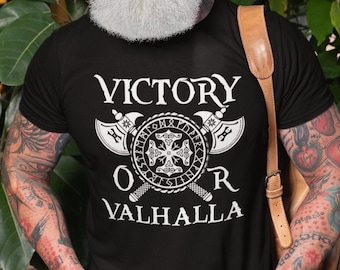 Camiseta de guerrero vikingo para hombre: regalo nórdico de la victoria o el Valhalla