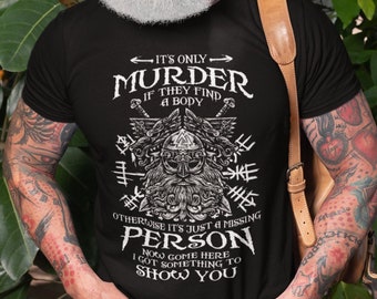 Men's Viking Warrior T-Shirt: Norse Mythology Patriotic Tee