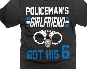 Polizist Freundin T-Shirt: Lustiges Polizist Frau Geschenk