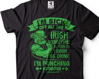 Funny Irish Stereotypes T-Shirt: St. Patrick's Day Humorous Tee
