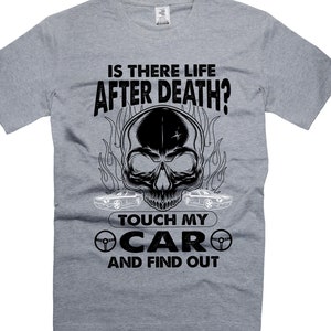 Herren Auto-T-Shirts Car Guy Shirts Lustig berühren mein Auto und finden Sie heraus T-Shirt Auto-Enthusiasten Hemden Auto-Liebhaber Geschenke Car Guy Geburtstag T-Shirts