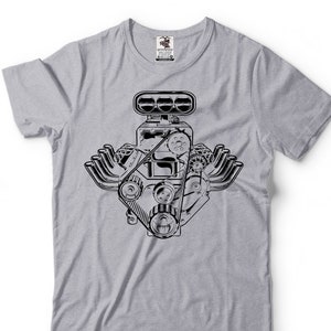 Mens Engine Block T-shirt Mechanic Dad Shirt Fathers Day Gift Mechanic Tees Handyman Shirt Engine Shirt Gift For Husband Best Dad Shirt