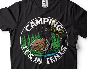 Camping Tent Pun T-Shirt: "In Tents" Graphic Tee