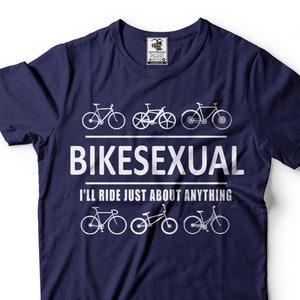 Mens Funny Bikesexual Shirt Bike Shirts Bicycle Shirt Funny Sarcastic T shirt Cycling Cyclist Joke Tee Biker Gifts Biker Birthday Tee Shirt
