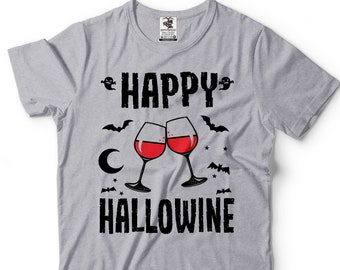 Happy Halloween T-Shirt: Halloween Wein Party Unisex T-Shirt