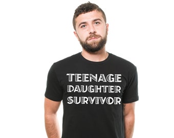 Camiseta de hija adolescente superviviente: regalo divertido para papá