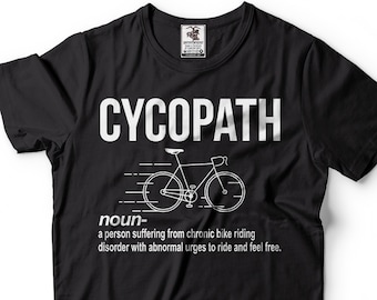 Mens Cycopath Definition Shirt Funny Bike Bicycle Shirts Biker Gifts Rider Shirt Bike Riding Shirts Cyclist Gifts Cycling Shirts