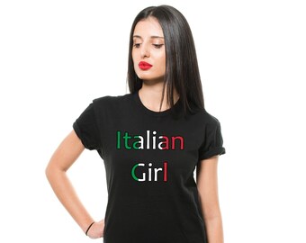 Italian Girl T-Shirt: Italy Flag Colors, Italian Pride