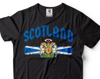 T-shirt met Schotse vlag: T-shirt met Schotse patriottische afbeelding