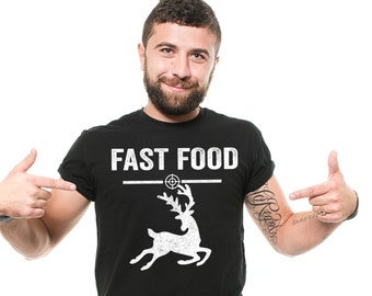 Funny Hunting T-Shirt: Fast Food Deer Graphic Tee