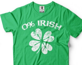 0% Irish St. Patrick's Day T-Shirt: Lucky Clover Party Tee