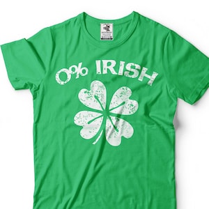 St Patricks Day 0% Irish Shirt Mens Womens Saint Patrick&#39;s Day T-Shirt Irish Holiday Gifts St Patty&#39;s Party Shirt For Him Her