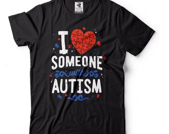Camiseta "Amo a alguien con autismo": Camiseta de concienciación sobre el autismo