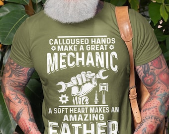Mens Mechanic T-shirt Mechanic Father Shirt Father's Day Mechanic Gifts Funny Saying Shirt For Men Gift For Dad Husband Him Grandpa
