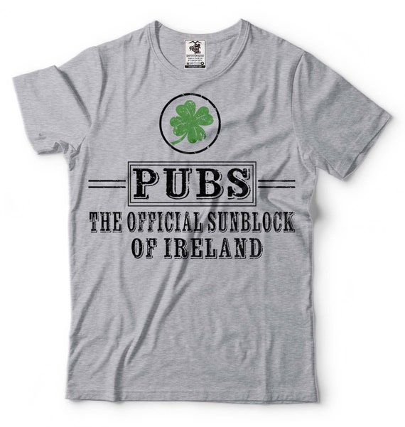 Men's Funny Pubs Official Sunblock of Ireland Tee Shirt Saint