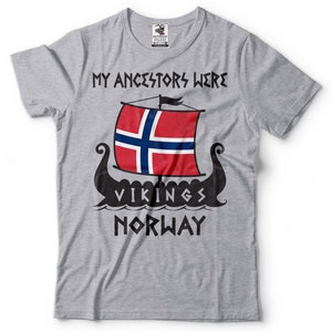 Mens Norway Flag Tshirt Norwegian Patriotic Tee Norway Norwegian Vikings Tee My Ancestors Were Vikings Norway Shirt Vikings History T-Shirt