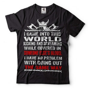 Mens Viking Warrior T-Shirt: Norse Mythology Valhalla Tee