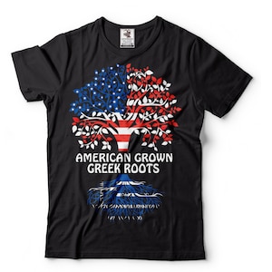 Greece T-Shirt American Grown Greek Roots. Greece T-Shirt American Grown Greek Roots.