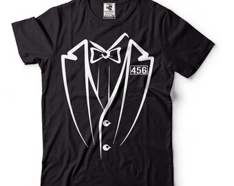 Mens Tuxedo T-Shirt: Funny Halloween Costume Tee