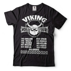Viking World Tour Shirt Viking Patriotic Tee Vikings History T-Shirt Norway Sweden Denmark History Tee Shirt Viking Warrior Gifts