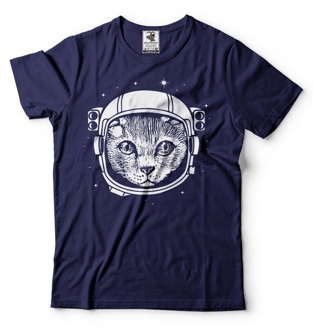Cute Astronaut Cat Print Women's Golf Shirts