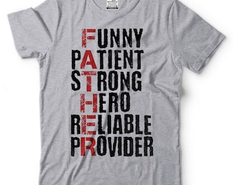 Lustiges Vater Definition T-Shirt: Starkes Held Papa Shirt