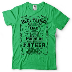 Mens Best Father T-shirt No 1 Dad Tee Shirt Funny Fathers Day Gifts Father Shirt Dad Shirts Father Birthday Tee Mens Funny Gift Tee For Him