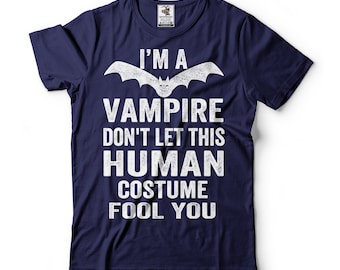 Camiseta divertida de disfraz de vampiro para Halloween: «Soy un vampiro».