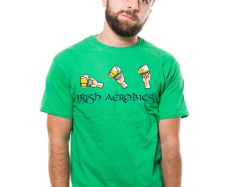 Funny Irish Aerobics T-Shirt: St. Patrick's Day Drinking Tee