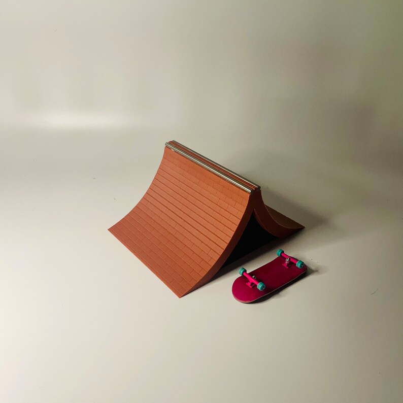 Plaza Quarter Pipes & Spine Ramp Set brick 3D Printed Spine Ramp and