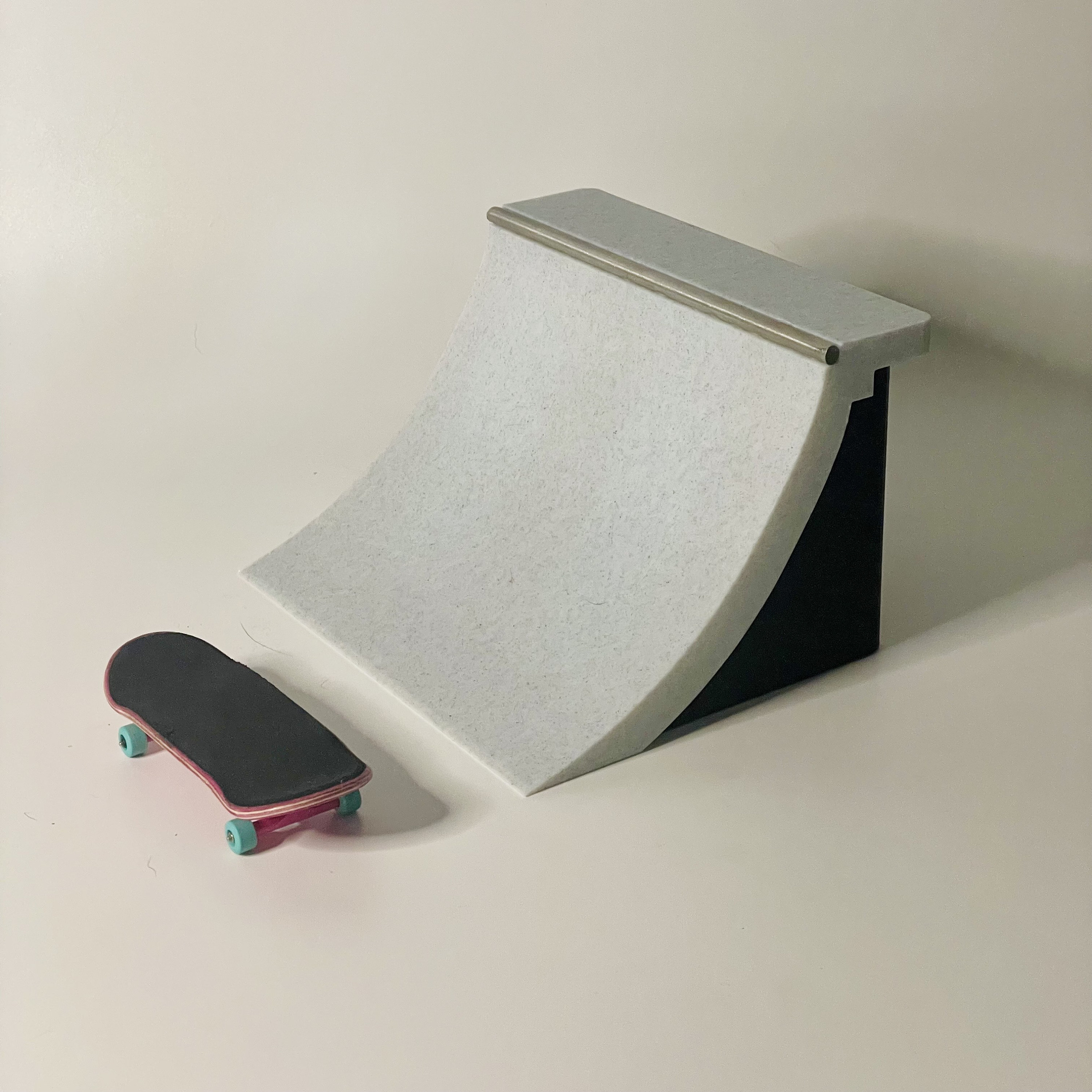 Fingerboard Plaza Quarter Pipe concrete 3D Printed Quarter Etsy