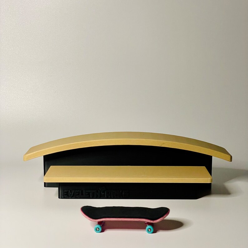 Fingerboard Rainbow Ledge 3D Printed Arch Wall With Attached Ledge